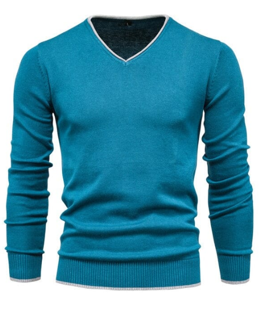 Pull À Col En V Avec Coupe Ajustée Pour Homme | Idéal Pour Les Tenues Quotidiennes