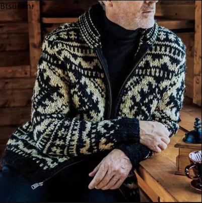 Veste Tricoté à Coupe Classique pour Homme | Idéal pour l’Automne et l’Hiver