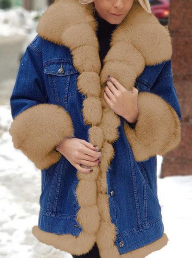 Manteau Long avec Capuche Bordée et Fermeture Zippée pour Femmes | Idéal pour l’Hiver