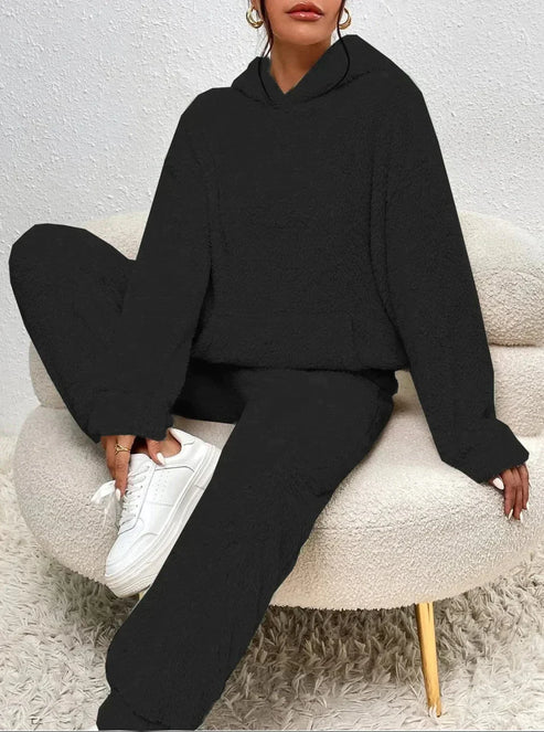 Ensemble Deux Pièces avec Capuche et Pantalon pour Femmes | Idéal pour la Maison et les Journées Froides