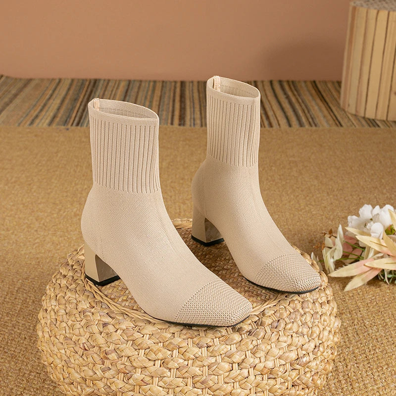 Bottines à Talon de 5,5 cm avec Semelle Antidérapante pour Femmes | Idéales pour l’Automne et l’Hiver