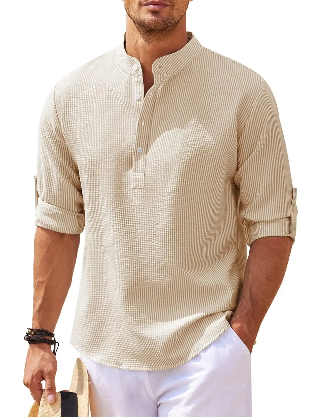 Chemise Décontractée À Manches Longues pour Homme avec Col Classique | Idéale pour Le Quotidien