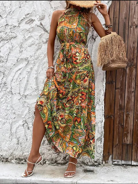 Robe Longue d'Été à Coupe Fluide pour Femme | Idéale pour les Vacances et les Journées Chaudes