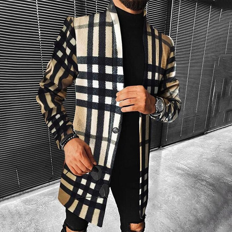Veste À Motif Géométrique avec Coupe Ajustée pour Hommes | Idéale pour La Mi-Saison Et Les Sorties