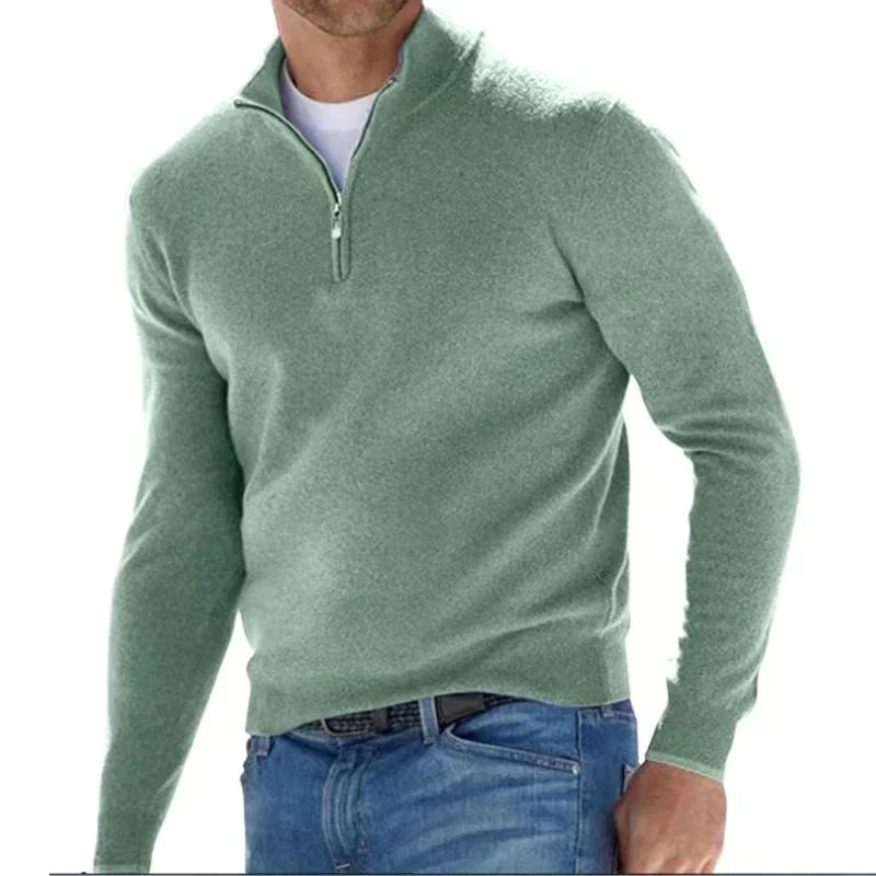 Pull à Fermeture Zippée pour Homme avec Coupe Classique | Idéal pour Quotidien et Temps Libre