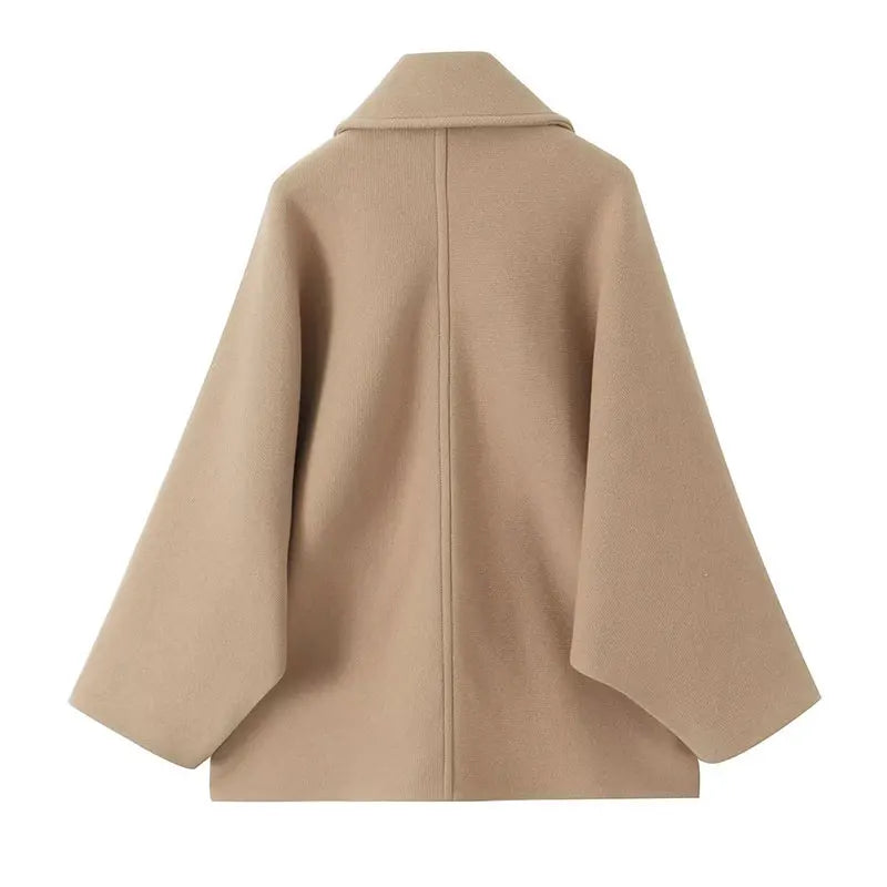 Manteau d’Hiver Oversize avec Grandes Boutons pour Femme | Idéal pour Temps Froid