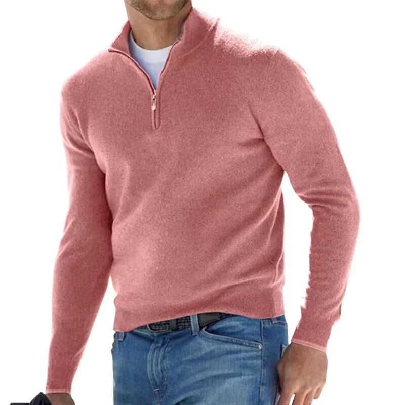 Pull à Fermeture Zippée pour Homme avec Coupe Classique | Idéal pour Quotidien et Temps Libre