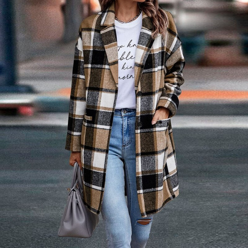 Manteau Mi-Saison à Coupe Droite pour Femme | Idéal pour l’Automne
