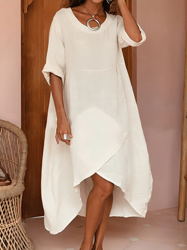 Robe Maxi Verte à Coupe Décontractée pour Femme | Idéale pour l'Été