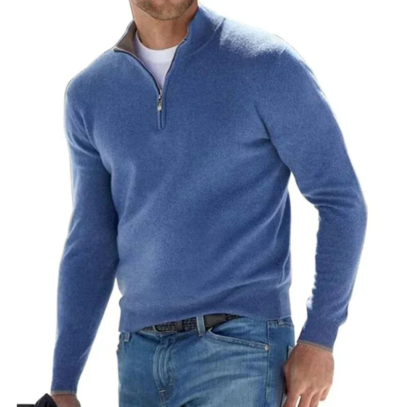 Pull à Fermeture Zippée pour Homme avec Coupe Classique | Idéal pour Quotidien et Temps Libre