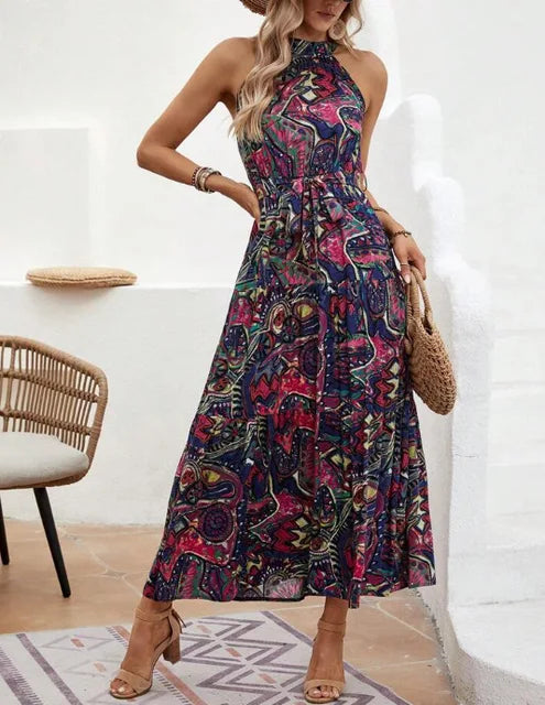 Robe Longue d'Été à Coupe Fluide pour Femme | Idéale pour les Vacances et les Journées Chaudes