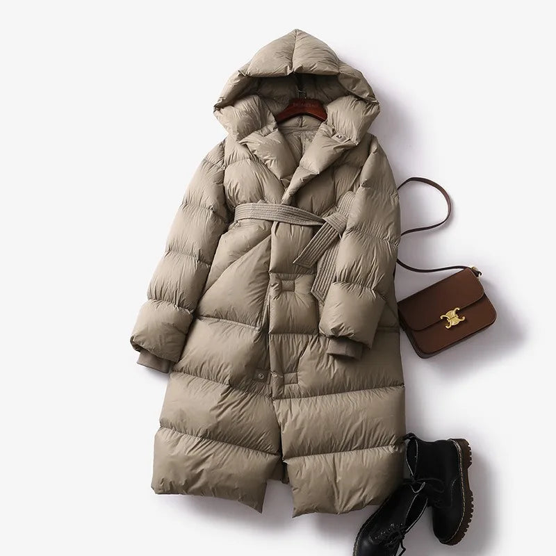 Doudoune Longue avec Capuche pour Femme | Idéale pour l’Hiver
