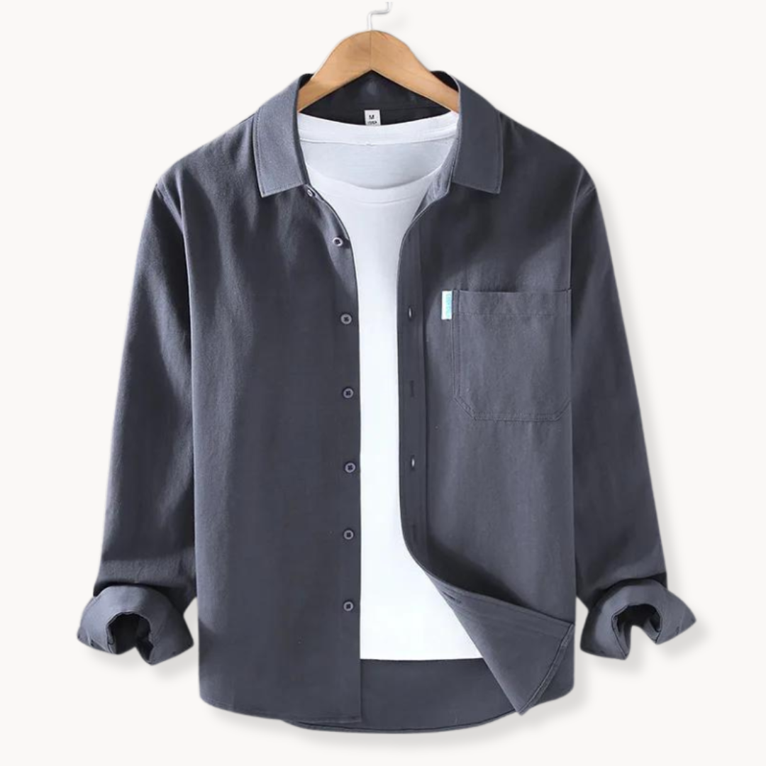 Chemise À Manches Longues Boutonnée pour Hommes | Idéale pour Usage Quotidien