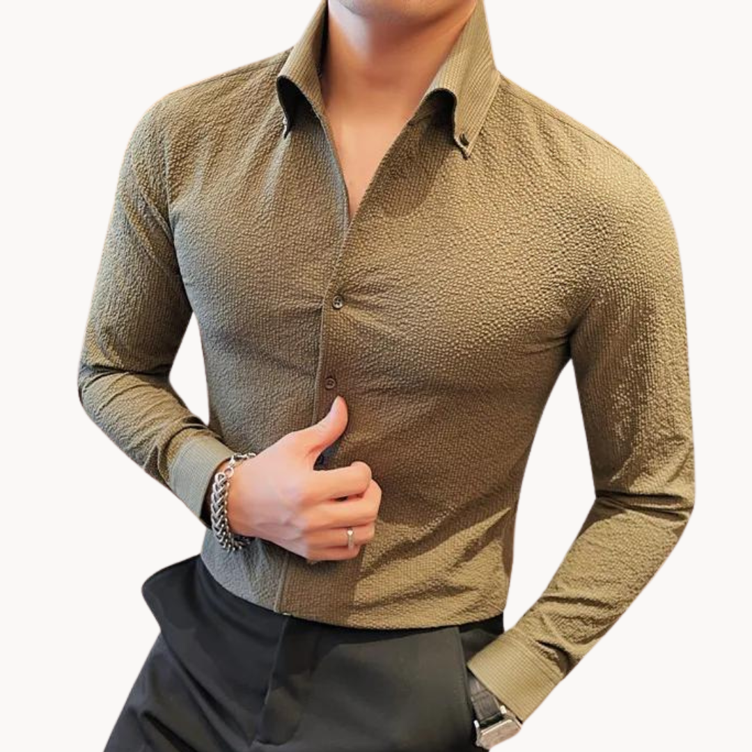 Chemise À Manches Longues pour Hommes avec Coupe Ajustée | Idéale pour Usage Quotidien