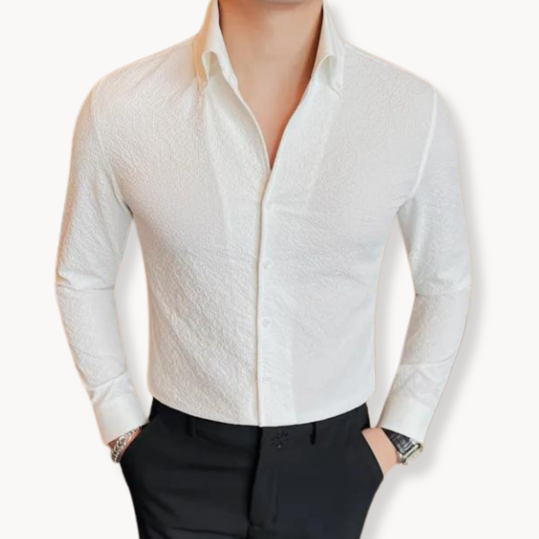 Chemise À Manches Longues pour Hommes avec Coupe Ajustée | Idéale pour Usage Quotidien