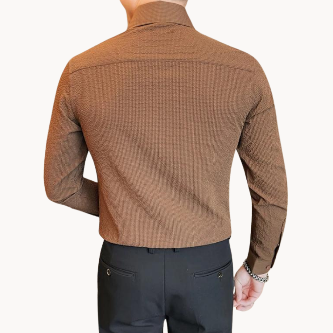 Chemise À Manches Longues pour Hommes avec Coupe Ajustée | Idéale pour Usage Quotidien