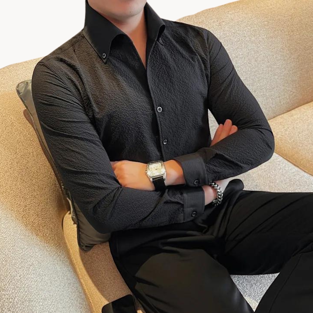 Chemise À Manches Longues pour Hommes avec Coupe Ajustée | Idéale pour Usage Quotidien