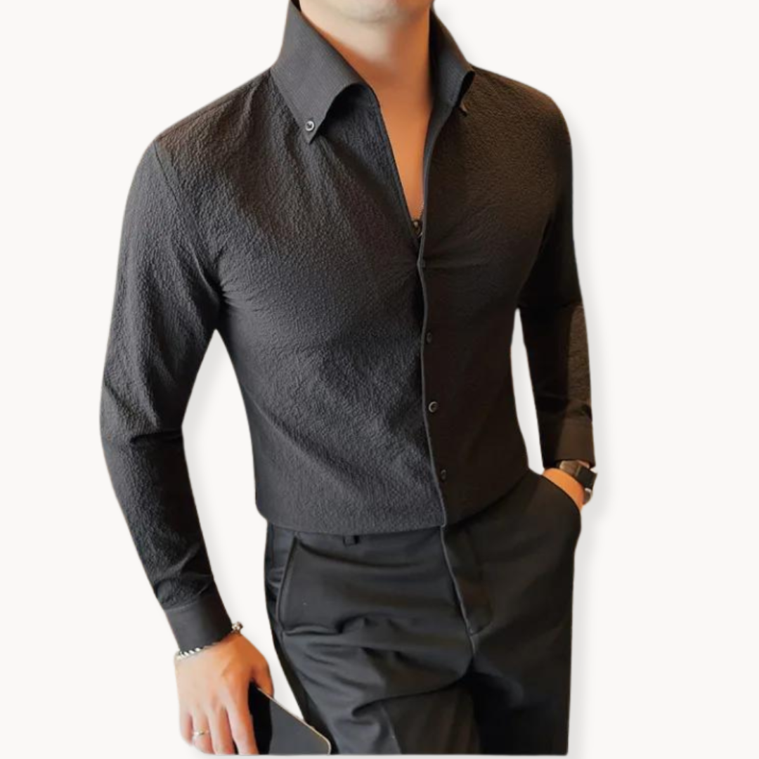 Chemise À Manches Longues pour Hommes avec Coupe Ajustée | Idéale pour Usage Quotidien