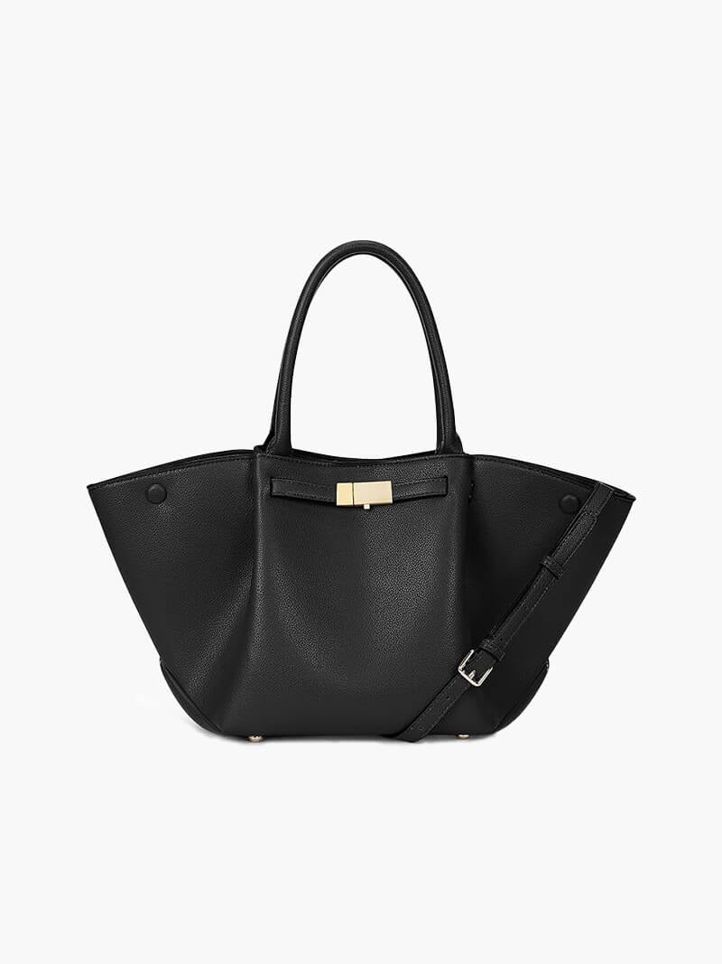 Sac Cabas avec Bandoulière et Fermoir Métallique pour Femme | Idéal pour les Courses et les Sorties d’Automne