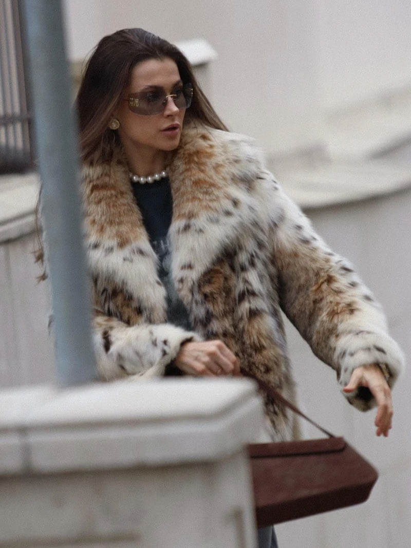 Manteau À Imprimé Léopard avec Col Ouvert Et Manches Longues pour Femmes | Idéal pour L’Hiver