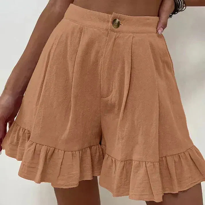 Shorts à Plis avec Taille Ajustée pour Femme | Idéaux pour l’Été et un Usage Quotidien