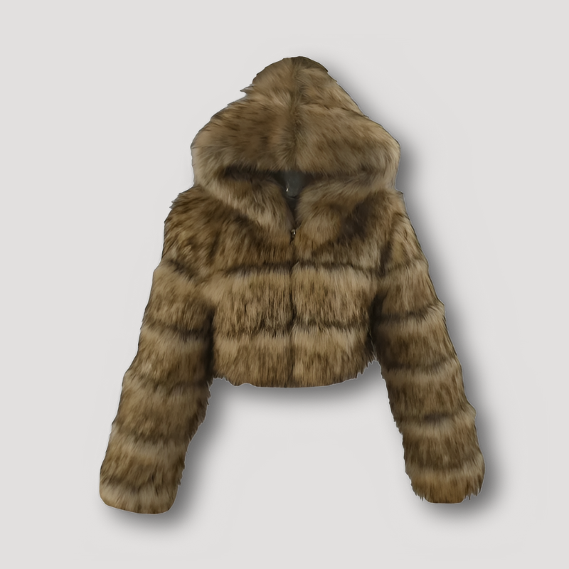Veste Courte à Capuche avec Fermeture Zippée pour Femmes | Idéale pour l’Automne et l’Hiver