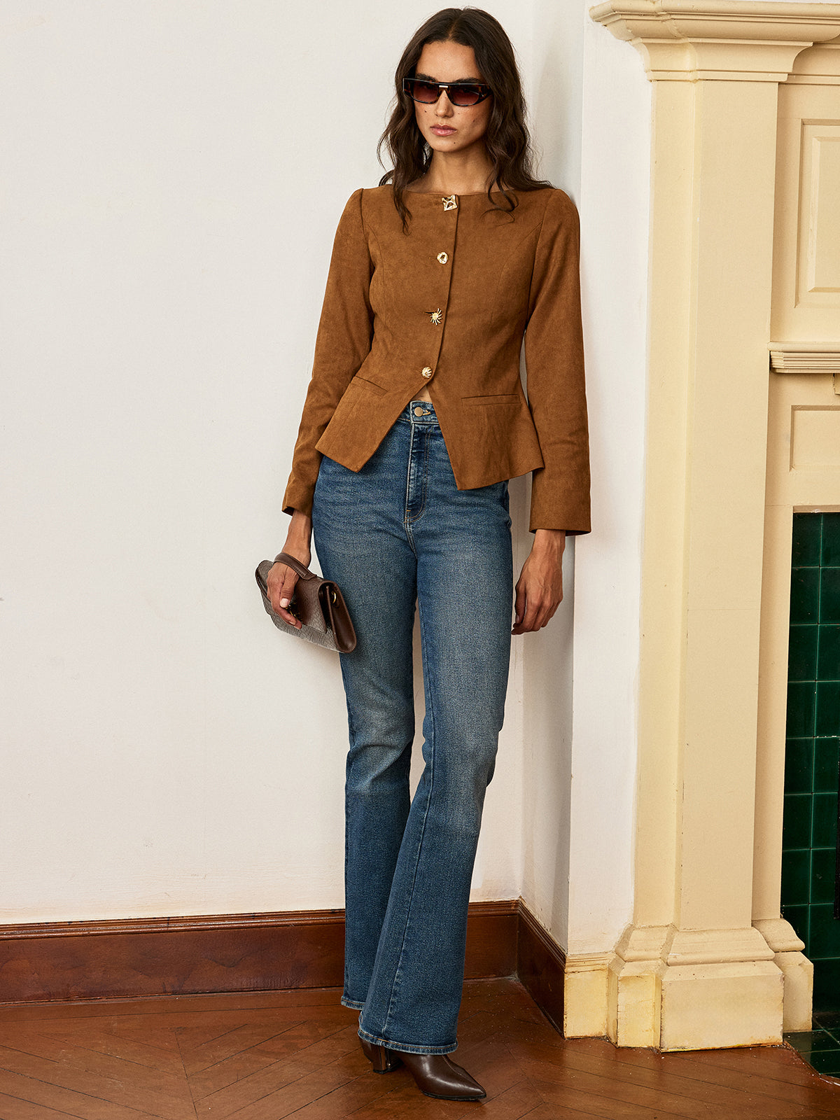 Veste à Boutons Métalliques pour Femme | Idéale pour la Mi-Saison