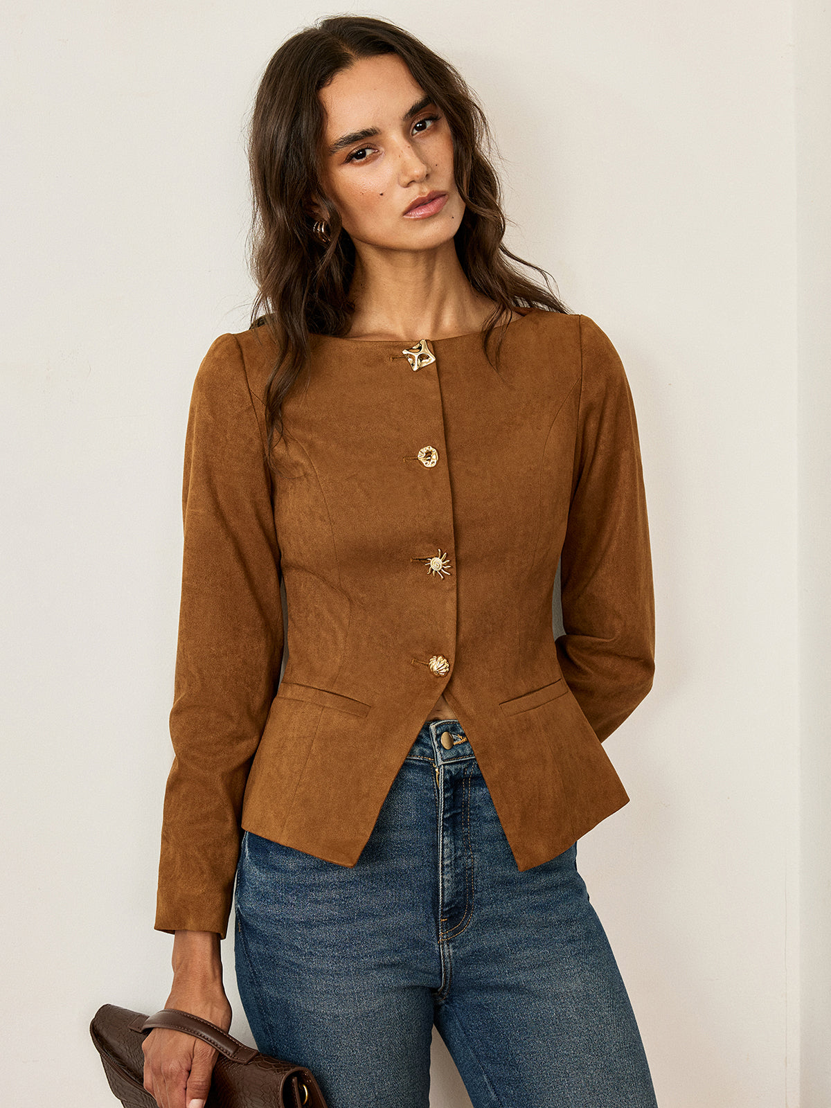 Veste à Boutons Métalliques pour Femme | Idéale pour la Mi-Saison