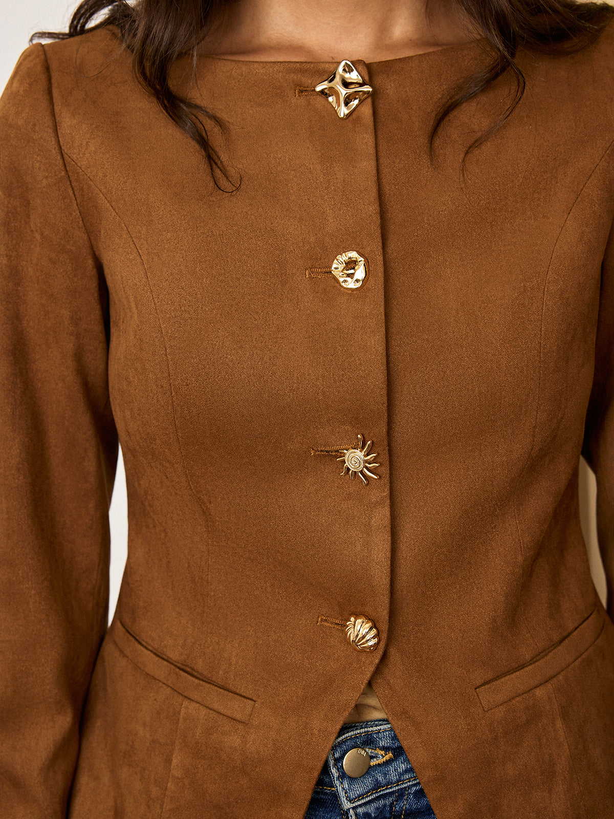 Veste à Boutons Métalliques pour Femme | Idéale pour la Mi-Saison
