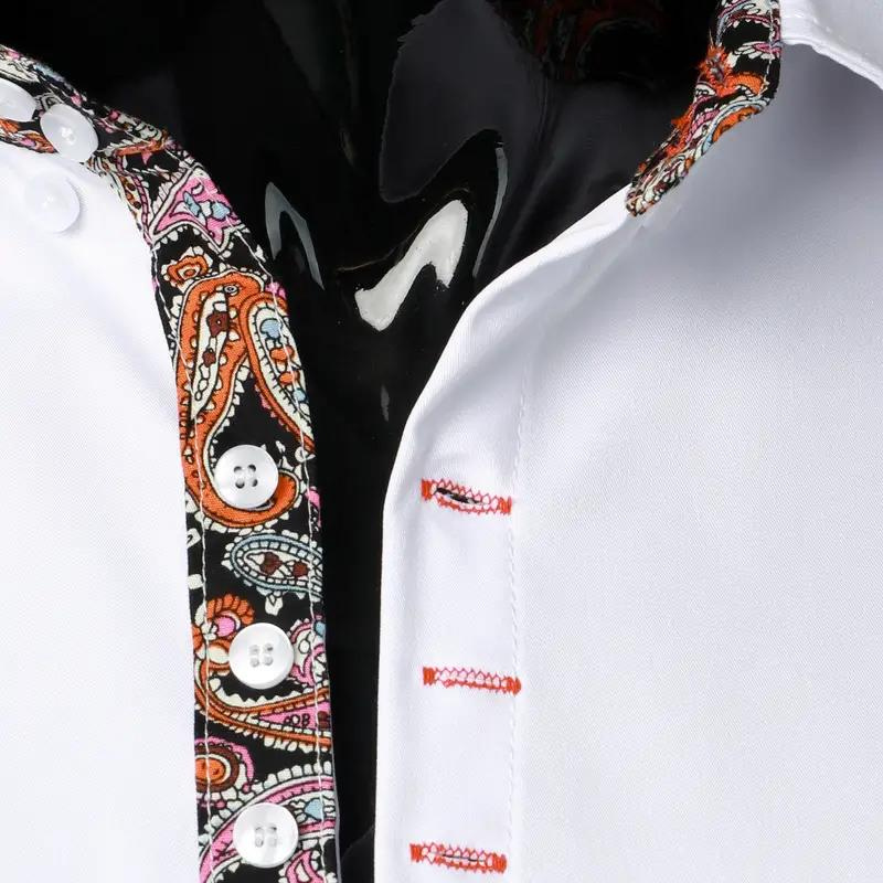 Chemise Longue À Col Classique avec Manches Longues pour Homme | Idéale pour Bureau Et Sorties