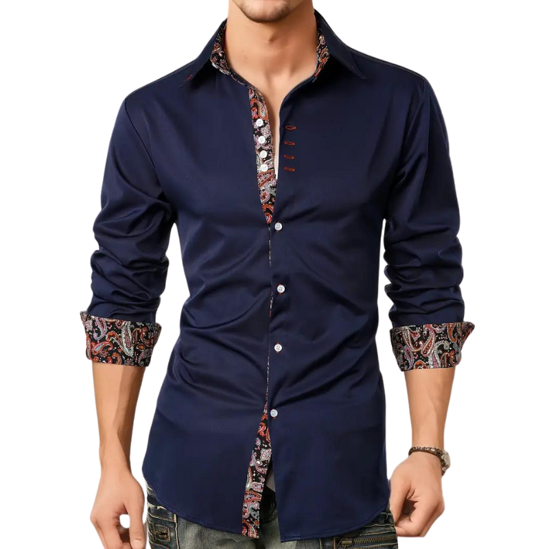 Chemise Longue À Col Classique avec Manches Longues pour Homme | Idéale pour Bureau Et Sorties
