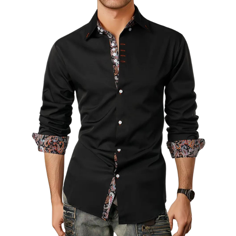 Chemise Longue À Col Classique avec Manches Longues pour Homme | Idéale pour Bureau Et Sorties