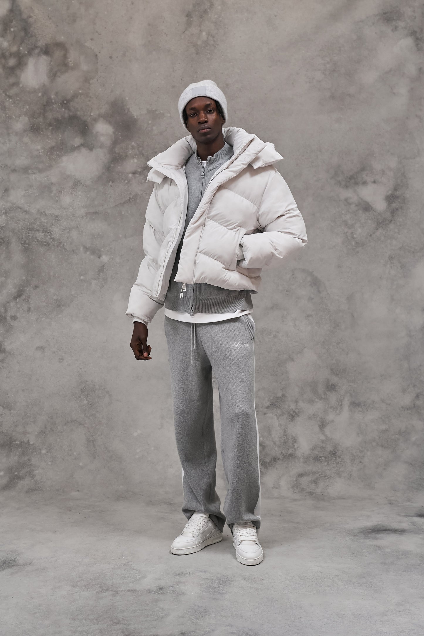 Puffer Matelassé à Capuche Amovible Avec Col Montant Pour Homme | Idéal Pour l’Hiver