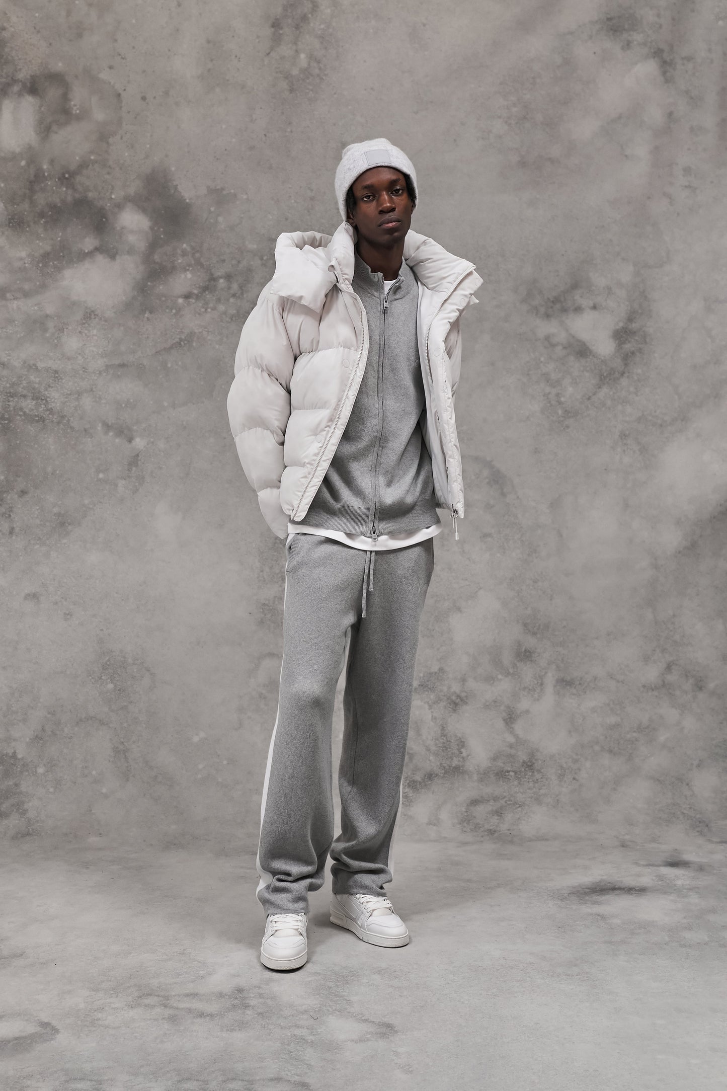 Puffer Matelassé à Capuche Amovible Avec Col Montant Pour Homme | Idéal Pour l’Hiver