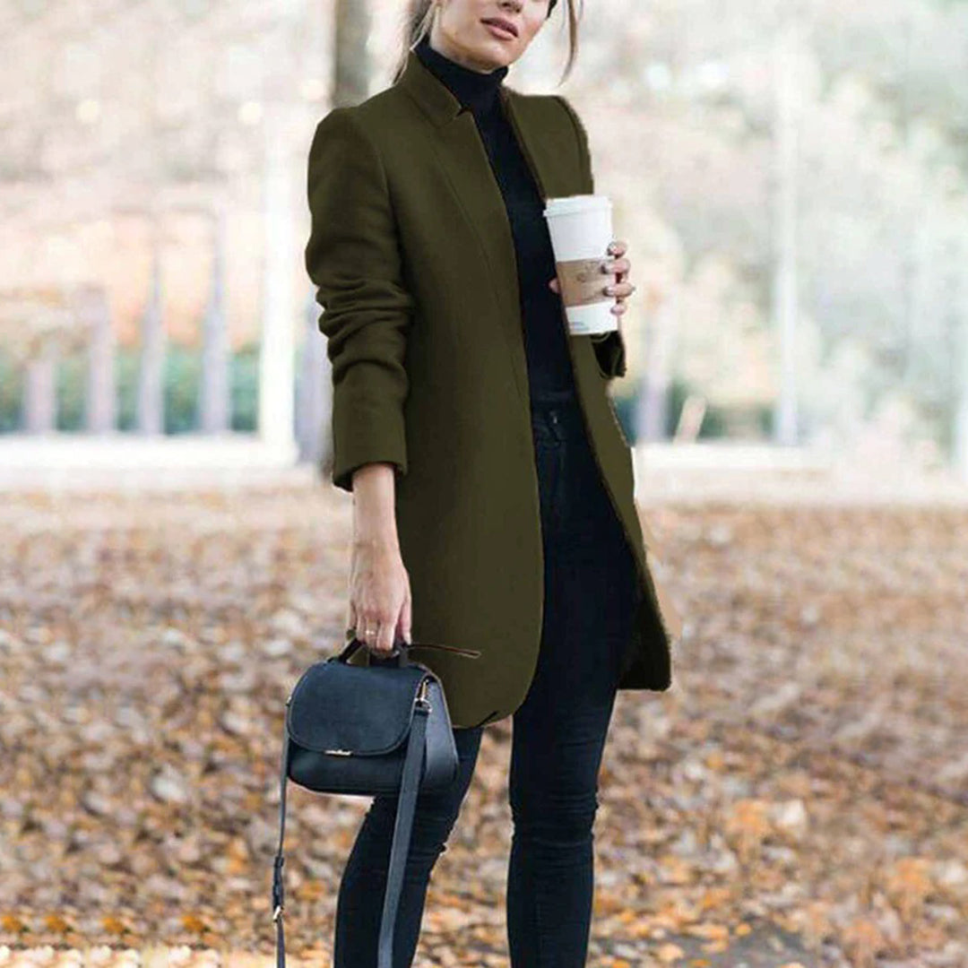 Manteau Long De Mi-Saison pour Femme Avec Manches Longues | Idéal pour Occasions Formelles