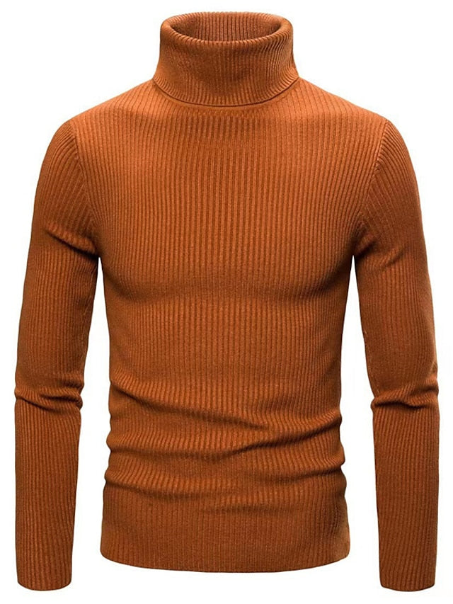 Pull Col Roulé Long Avec Coupe Ajustée Pour Homme | Idéal Pour La Saison Fraîche