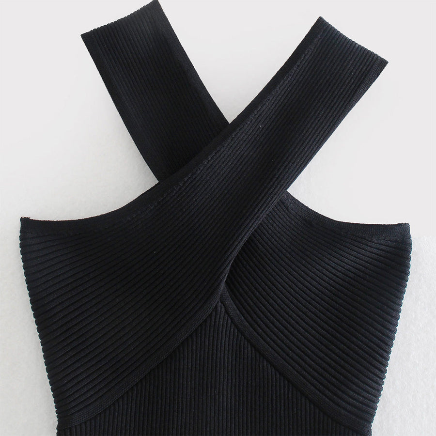 Top Avec Bretelles Croisées Et Coupe Ajustée Pour Femme | Idéal Pour Les Sorties Et Les Soirées