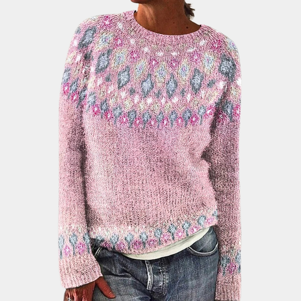 Pull pour Femme Avec Imprimé Et Coupe Classique | Idéal pour L’Hiver