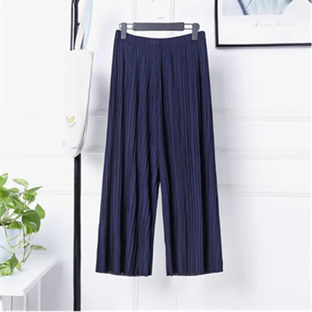 Pantalon À Jambes Larges Avec Taille Haute Pour Femme | Idéal Pour Le Bureau Ou Les Soirées