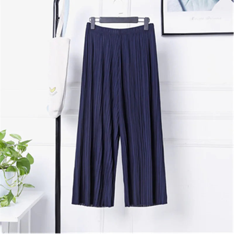 Pantalon À Jambes Larges Avec Taille Haute Pour Femme | Idéal Pour Le Bureau Ou Les Soirées