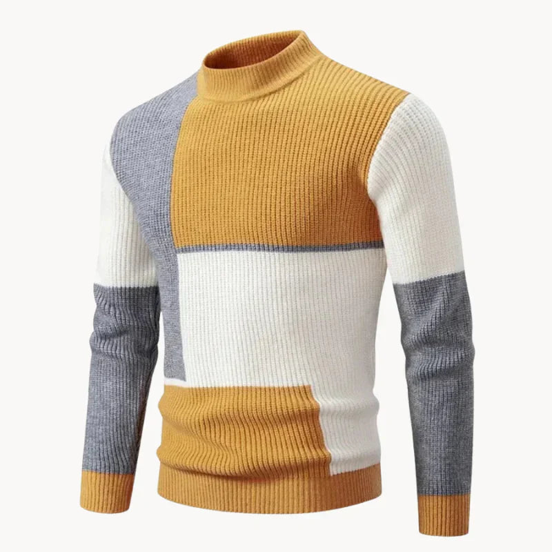 Pull Homme à Motif Graphique en Blocs | Idéal pour l’Hiver et les Occasions Décontractées
