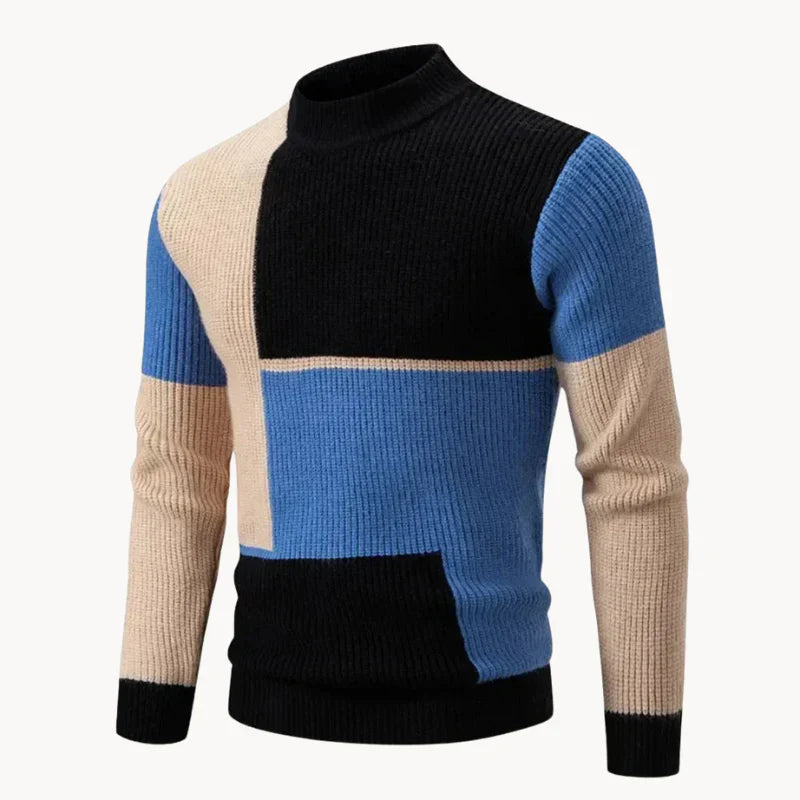 Pull Homme à Motif Graphique en Blocs | Idéal pour l’Hiver et les Occasions Décontractées