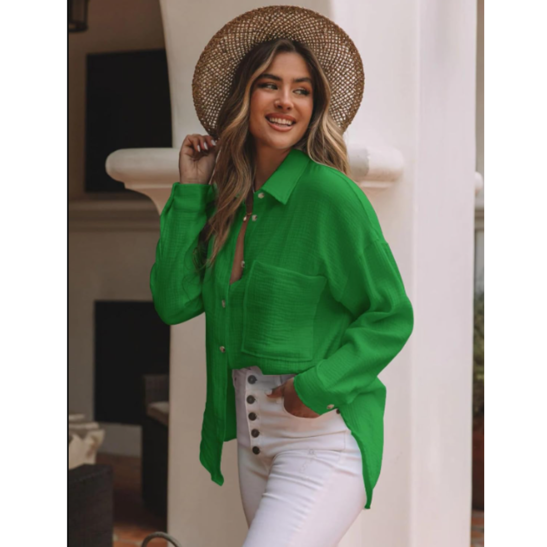 Chemise Décontractée À Manches Longues Pour Femme | Idéal Pour Un Usage Quotidien