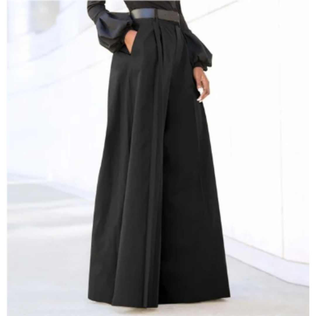Pantalon Taille Haute à Jambe Large pour Femme | Idéal pour un Usage Quotidien