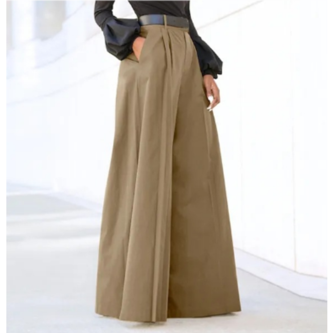 Pantalon Taille Haute à Jambe Large pour Femme | Idéal pour un Usage Quotidien