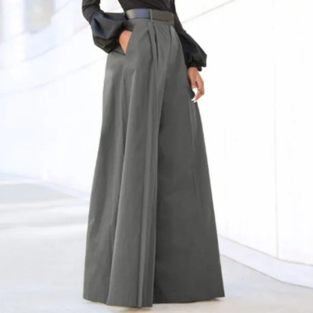 Pantalon Taille Haute à Jambe Large pour Femme | Idéal pour un Usage Quotidien