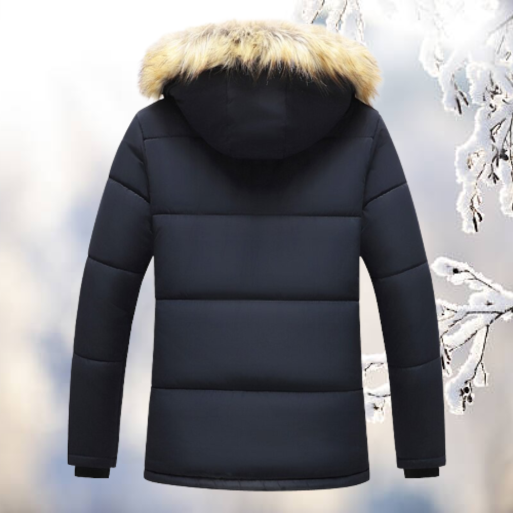 Parka d’Hiver avec Capuche Ajustable et Col en Fausse Fourrure pour Homme | Idéale pour les Activités Hivernales