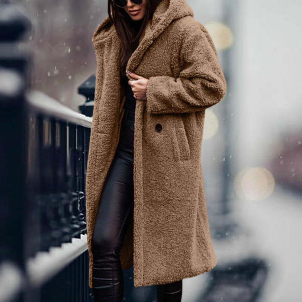 Manteau Long avec Capuche et Coupe Oversize pour Femme | Idéal pour l’Hiver