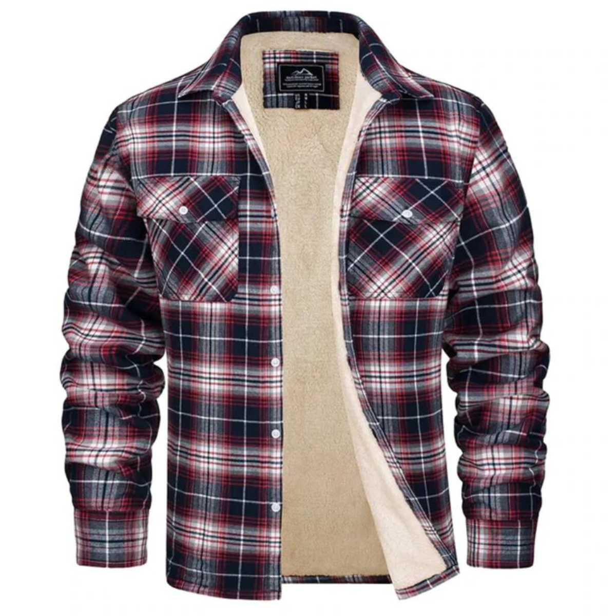 Veste à Carreaux avec Doublure Intérieure et Poches pour Hommes | Idéale pour Automne et Hiver