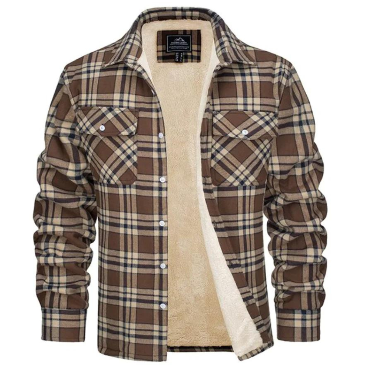 Veste à Carreaux avec Doublure Intérieure et Poches pour Hommes | Idéale pour Automne et Hiver
